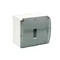 Quadro di distribuzione a montaggio superficiale - RM-7/S (N+PE) con vetro grigio