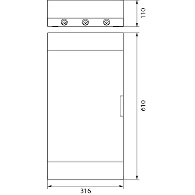 Quadro di distribuzione multimediale a incasso SRp-36/BM bianco
