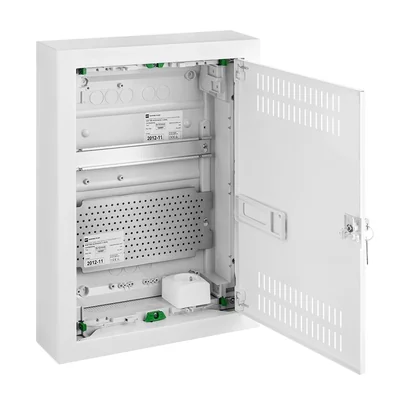 Quadro di distribuzione multimediale MSF 2x12, montaggio a superficie in metallo, IP 30 - bianco