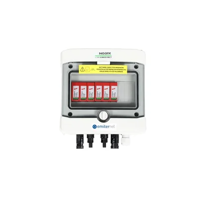 Quadro ermetico di connessione DC EMITER IP65 con scaricatore di sovratensione DC Dehn 1000V tipo 2 2x stringa FV 2x MPPT