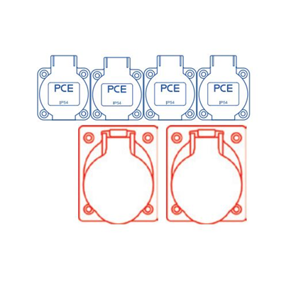 Quadro portatile in plastica tipo "DZIERŻONIÓW" IP44 7m ingresso 32/5 uscita 2x32/5 4xGSx2xB16