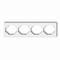 Quadruple horizontal frame, IP 20, white