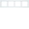 Quadruple horizontal white frame