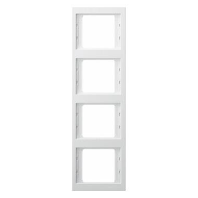 Quadruple vertical white frame