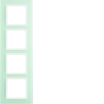 Quadruple white glass frame