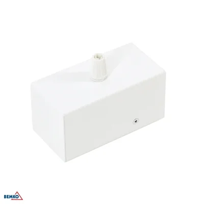 QUALIS Deckenrosette 100x50x50 mm WEISS MIT DEKORATIVEM KABEL 1,5 M