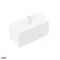 QUALIS Deckenrosette 100x50x50 mm WEISS MIT DEKORATIVEM KABEL 1,5 M