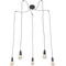 QUALLE 5X60W E27 SOSPENSIONE NERA