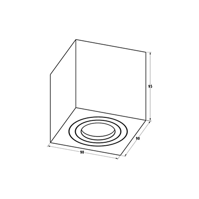 QUARDIP SL Lampada da soffitto bianca