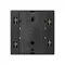 QUARTO AC, two-tone electromechanical wired bell, 230V, black