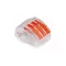 Quick connector for ropes and wires ZU-403 transparent/orange