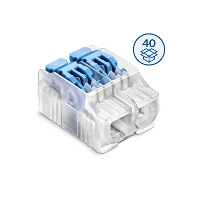 Quick release coupling with lever SCL2 transparent/blue (box = 40 pcs.)