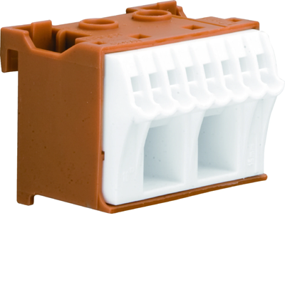 QuickConnect phase terminal block, brown, 2x16 + 8x4 mm2, width 45 mm