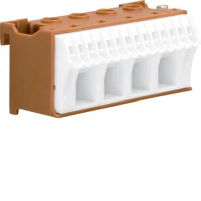 QuickConnect phase terminal block, brown, 4x16 + 14x4 mm2, width 75 mm