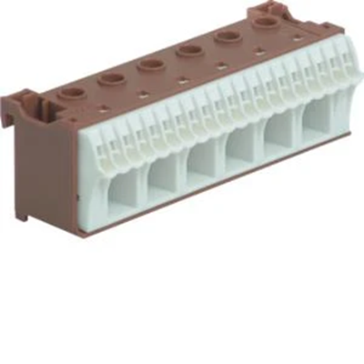 QuickConnect Phase terminal block, brown, 6x16 + 20x4 mm2, 105 mm wide