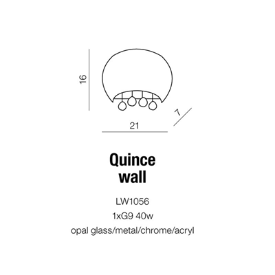 QUINCE WALL White wall lamp