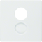 Q.x Front plate for loudspeaker socket and miniature connections, white