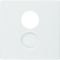 Q.x Front plate for loudspeaker socket and miniature connections, white