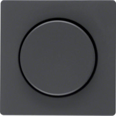 Q.x Front plate with knob for rotary dimmer, anthracite