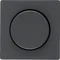 Q.x Front plate with knob for rotary dimmer, anthracite