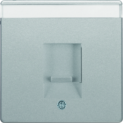 Q.x Single faceplate with aluminum dust slider