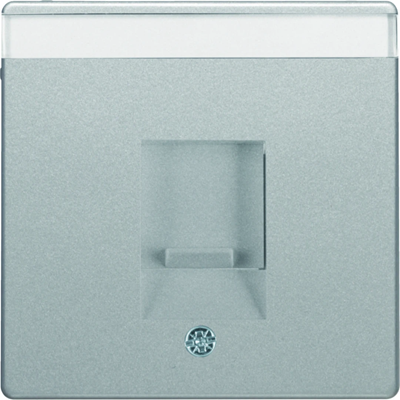 Q.x Single faceplate with aluminum dust slider