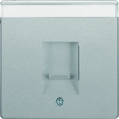 Q.x Single faceplate with aluminum dust slider