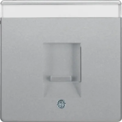 Q.x Single faceplate with aluminum dust slider