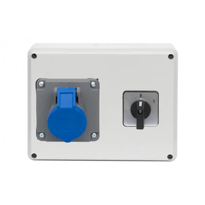 R-190 distribution board - 16A 3p sockets, 0/1 (16A) IP44
