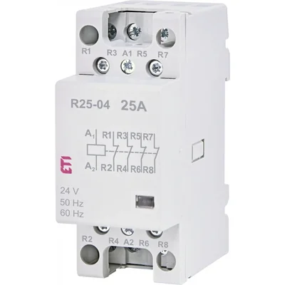 R 25-04 24V Modular contactor 25A 4 break contacts (2 modules 4 poles)