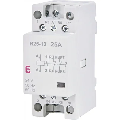 R 25-13 24V Modular contactor 25A 1 NO and 3 NC contacts (2 modules 4 poles)