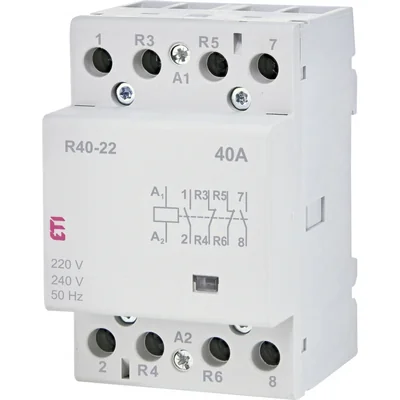 R 40-22 230V Modular contactor 40A 2 NO and 2 NC contacts (3 modules 4 poles)