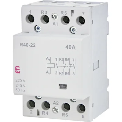 R 40-22 230V Modular contactor 40A 2 NO and 2 NC contacts (3 modules 4 poles)