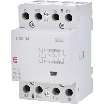 R 63-04 24V Modulares Schütz 63A 4 Öffnerkontakte (3 Module 4 Pole)