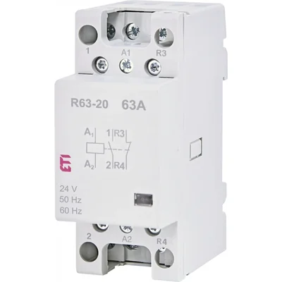 R 63-11 230V Modulares Schütz 63A Öffner- und Schließerkontakt (2 Module, 2 Pole)