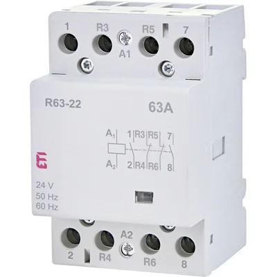 R 63-22 24V Modular contactor 63A 2 NO and 2 NC contacts (3 modules 4 poles)