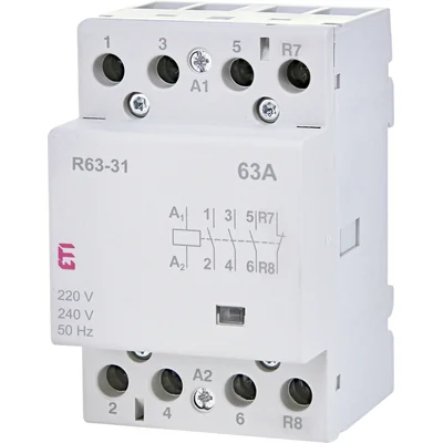 R 63-31 230V Stycznik modułowy 63A 3 styki zwierne i 1 rozwierne (3 mod. 4 bieg.)
