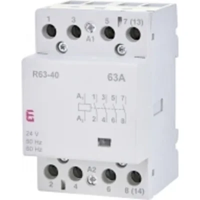 R 63-40 24V Modular contactor 63A 4 make contacts (3 modules 4 poles)