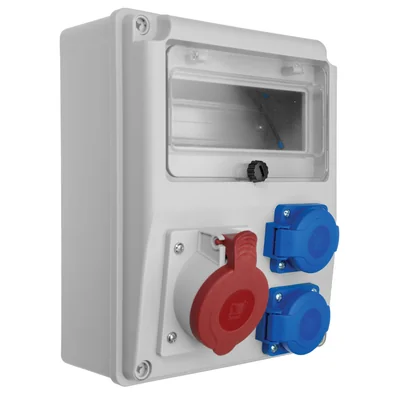 R-BOX 240 8S Verteilerkasten: 1x16A/5P, 2x250V, 400V, IP44
