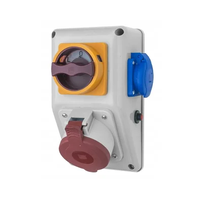 R-BOX KOMPAKT distribution board: 1x32A/5P, 1x250V, 1xL/P 40A, 400V, IP44, 1x thermal relay