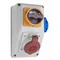 R-BOX KOMPAKT Schalttafel: 1x16A/5P, 1x250V, 1x0/1 25A, 400V, IP44