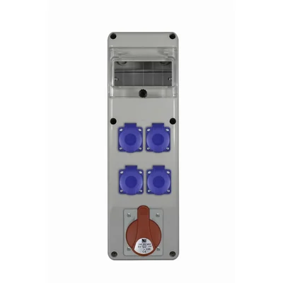 R-BOX SLIM 6S switchgear: 1x32A/5P, 4x250V, 400V, IP44