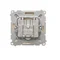 R-TV antenna terminal socket for pass-through sockets (module) beige
