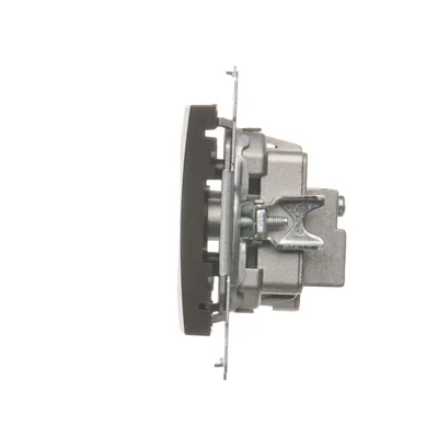 R-TV antenna terminal socket for pass-through sockets (module) brown matt metallic