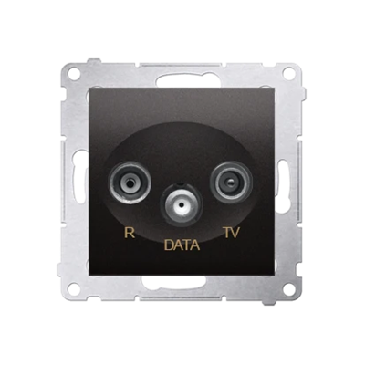 R-TV-DATA Buchse (Modul) Anthrazit (Metallic)