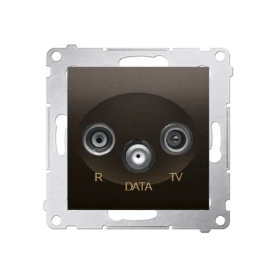 R-TV-DATA-Buchse (Modul) bronze-metallic matt