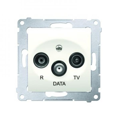 R-TV-DATA-Buchse (Modul) creme