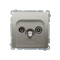 R-TV-DATA-Buchse (Modul) metallic satiniert