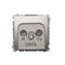 R-TV-DATA-Buchse (Modul) metallic satiniert