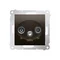 R-TV-DATA socket (module) bronze matt metallic